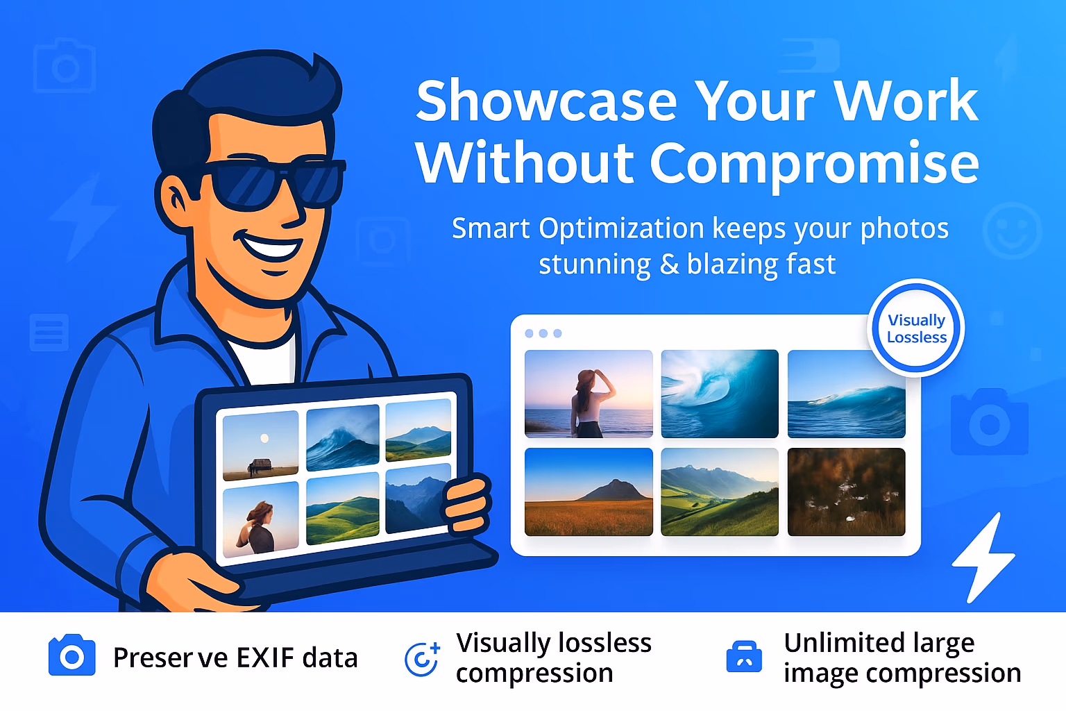 Photography portfolio illustration